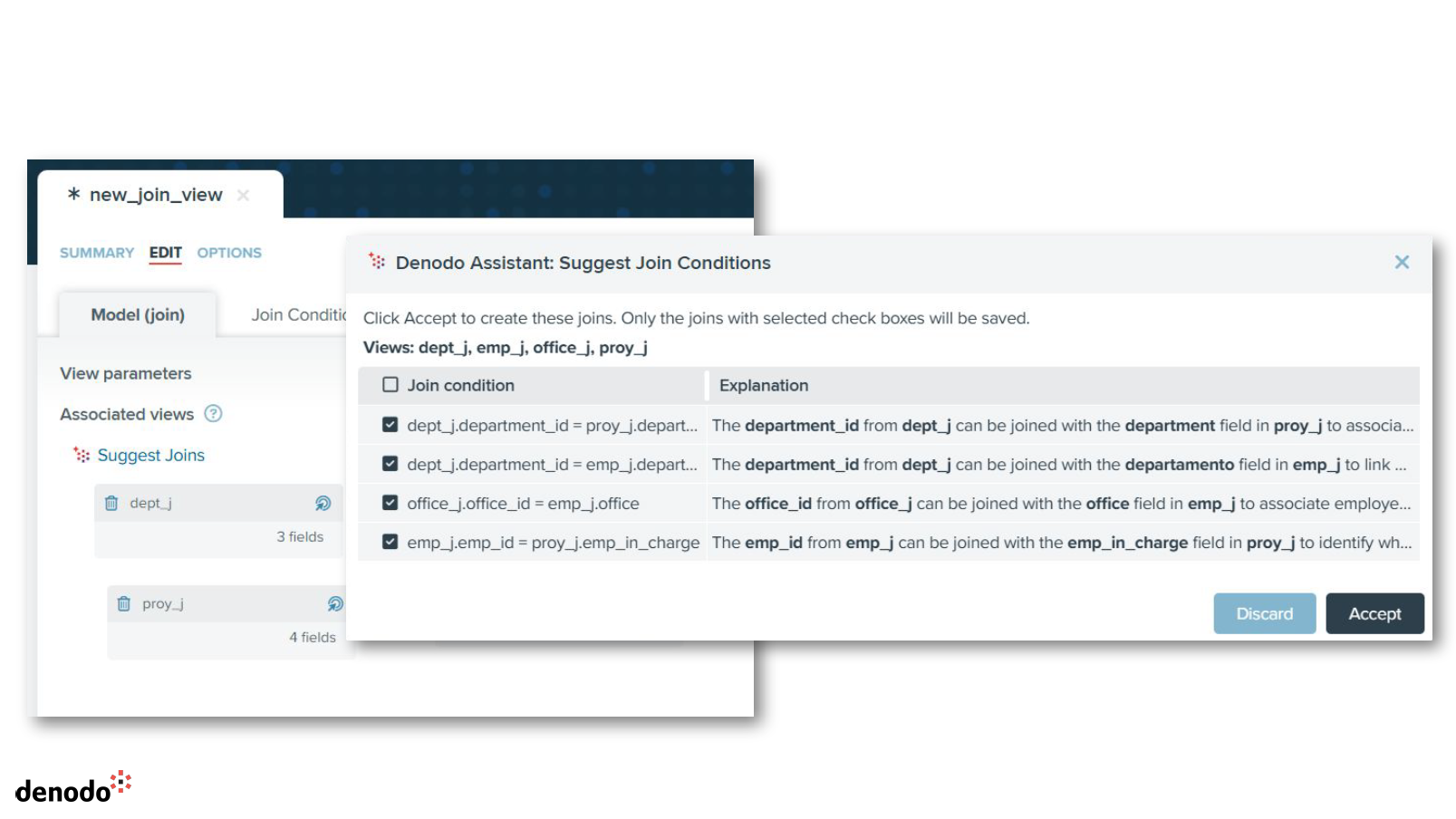 Denodo Join Suggestions