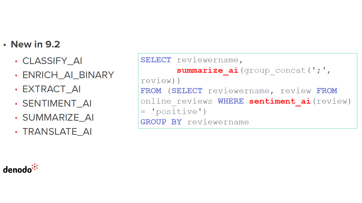 Denodo Join Suggestions